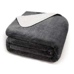 Reversible Sherpa Fleece Throw Blanket for Couch Super Plush Soft Fuzzy Blanket Thick Warm Fluffy Blankets for Winter