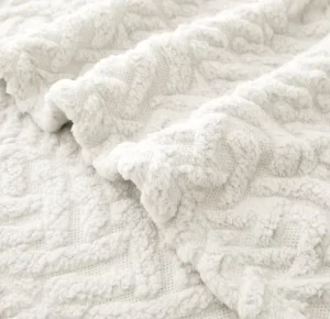 Reversible Super Soft Sherpa Fleece Throw Blanket 127 X 152 cm