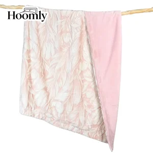 Reversible Thick Plush Floral Burn Out Flannel Fleece Blanket Decorative Throw for Living Room Chair Window Seat & Bed