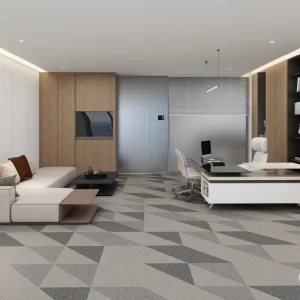 Reversible Washable Office Floor Carpet Tiles with Stain Resistant Blended Yarn for Office Carpets Modular Carpet Tiles