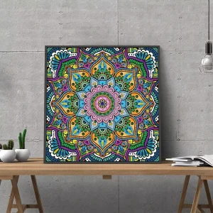 Rhinestones Beads Mandala Living Room Wall Art Diamond Painting Glow in the Dark