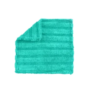 Ribbed Twisted Loop Microfiber Towel Dual Surface Striped Design Ultra Absorbent Professional Auto Detailing Wash Cloth