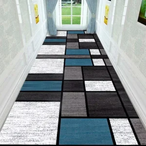 Roll Cuttable Long Hallway Runner Rug Anti slip Full Coverage Floor Mat for Corridor Entrance Hotel Motel Aisle Household Decor