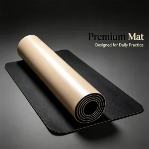 Rollable Portable PU Yoga Mat Shock Absorbing Anti Slip Mat for Core Full Body Workout