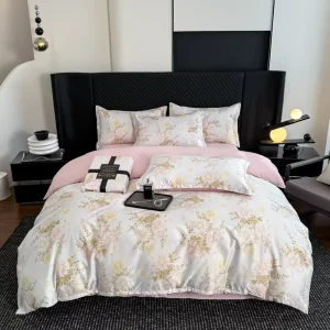Romantic Style 4 Piece Daisy Pattern Printed 100% Lyocell Bed Fitted Sheets Bed Sheets Home Textiles Bedding Set Supplier