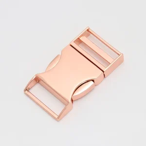 Rose Gold Safe Dog Leash Side Release Buckle Clip Harness Metal Chain Snap for Bag Webbing