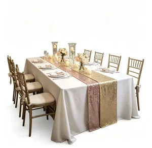 Rose Gold Sequin Table Runner Luxury Glitter Wedding Banquet Party Table Decoration