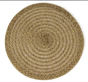 Round Braided Placemats Farmhouse Rustic Heat Resistant Place Mats for Party Banquet Wedding Dining Table