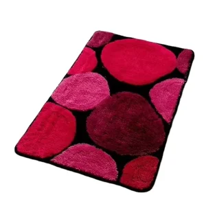 Round Design Bath Mats Non-Slip Bathroom Carpet Set and Rug Door Way Rug in the Toilet Floor Bath Mats for Bathroom and Toilet