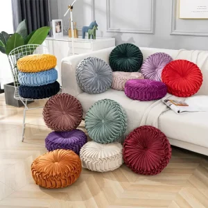 Round Waist Support Nordic Throw Pillows Handmade Creative Sofa Bedside Pumpkin Pillow Cover