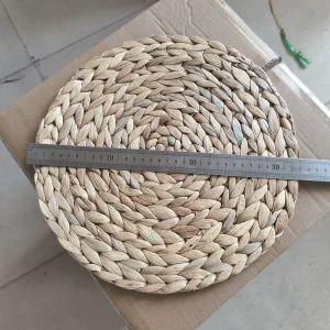 Round Woven Table Mat Water Hyacinth Placemat Dining Water Hyacinth Rattan Charger Plates Round Tablemats Placemats Set of 6