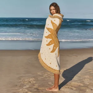 Round Woven Turkish Beach Towel 100% Soft Cotton Woven Jacquard Quickly Dry Custom Design Beach Towels