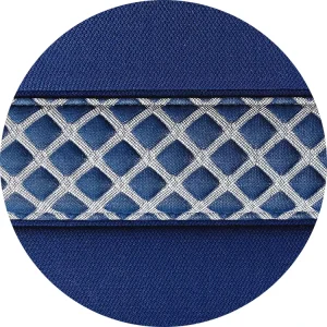 Royal Blue Diamond Quilted Layered Mattress Border Fabric (HE396)