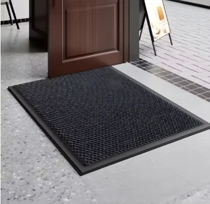 Rubber Anti-Slip Door Mat with Elastic Mesh Washable Scraping Sand and Dust Modern Style for Entry Door Use Indoor Outdoor