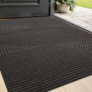 Rubber Door Mat Custom logo Outdoor Gym Rubber Floor Mat Interlocking Tiles Waterproof Outdoor Mat Heavy Duty Rubber