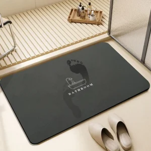 Rubber backed Diatom Mud Mat and Super Absorbent Diatomite Bath Carpet Dirt Barrier Quick Dry Door or Kitchen