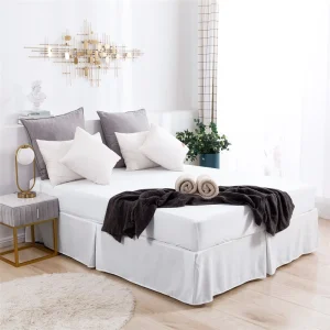 Ruffled Custom Solid Color Comfortable Bed Skirt Microfiber Sheet