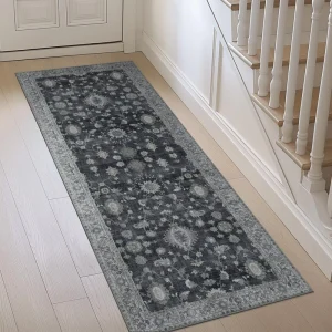 Runner Rugs for Hallway Machine Washable Non Slip Boho Vintage Lightweight Washable Runners Thin Floor Rugs for Entryway Hallway