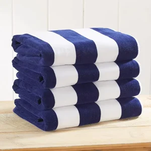 SANHOO Big Size 32S 550GSM Cotton Beach Towel Cabana Stripe Pool Swim Towel Hotel Supplies Microfiber Towels Sets
