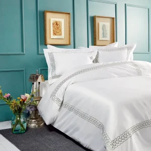 SANHOO High Quality Simple Customized Embroidered Pure Four-Piece Cotton Bedding Sets