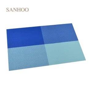 SANHOO New Design Non Slip Place Mat Set Colorful Durable Vinyl Woven Dinning Table Placemats