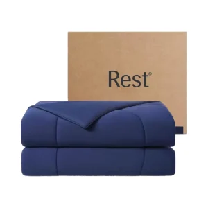 SCD07T REST Evercool Twin Twin XL Comforter All Season Bedding 68″x90″ Midnight Blue Cooling Blanket Keeps Sleepers Cool All