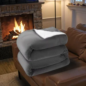 SKIN FRIENDLY Bed BlankeT TWarm and Cozy Double Layer Throw Blanket for Bed Sofa Couch
