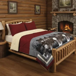 SMILING HOME Sherpa Fleece Polyester Washable Borrego Blanket Fluffy Plush Pillowcase Printed Super Soft Warm 3 Piece Set