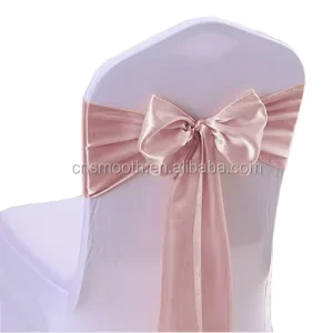 SMOOTH Wedding Chair Decoration Dusty Pink Blush Satin Chair Sashes for Wedding