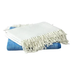 SOFT BRUSHED LIGHTWEIGHT COTTON ACRYLIC BLEND HERRINBONE THROW for SOFA & BED