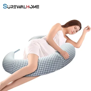 SUREWALHOME C Shape Pregnancy Pillow for Body Long Body Pillow Sleep Bolster Pillow Maternity Body Pillow 2 PCS Set
