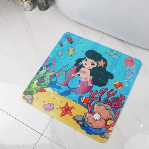 Safety PVC Bubble Shower Bath Mat Non Slip Square Suction Bathtub 53×53 Eco Friendly Solid Pattern Bathroom Mat
