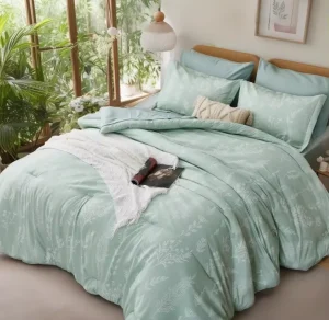 Sage Green Comforter Cute Floral Bed in a Bag Queen Boho Soft Fluffy Bedding Sets with Comforter Sheets Pillowcases & Shams