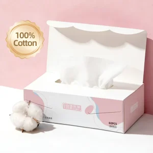 Salon Professional Boxed 20*20cm Disposable Facial Towel 100% Cotton Spunlace Nonwoven High Absorbent Makeup Remover Towels