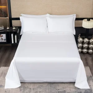 Sample Available Hotel Winter Bed Sheets Bedding Set Cotton White Bed Sheet