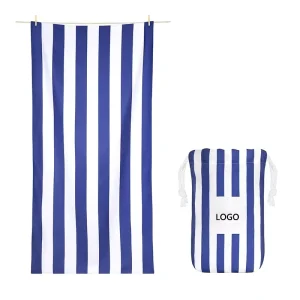 Sand Free Classic Stripe Children Kids Beach Towel Hooded 70×140 cm