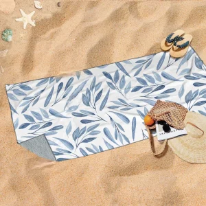 Sand Free Recycled Microfiber Beach Towel Quick Dry Absorbent Customized Oversized RPET Beach Towel