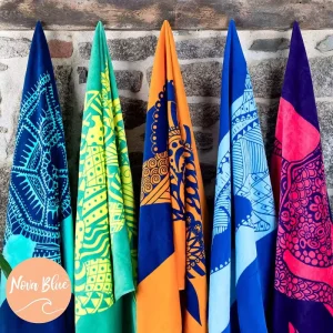 Sand Free Recycled Quick Dry Waffle Beach Towel Extra Large Summer Striped Personalized Beach Towel