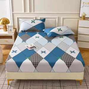 Sanding Single Double Student Dormitory Bed Pillowcase Covers Blue Polyester Duvet Cover for Hotel Bedroom