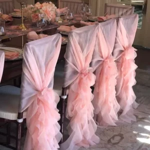 Sashes Romantic Garden Wedding Chair Cover Back Sashes Banquet Decor Christmas Birthday Formal Wedding Chair Sashes