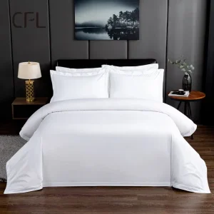 Sateen Hotel Bedding Fabric 5 Star Luxury Resort Premium Hotel 100% Cotton Fitted Flat Bed Sheet From China