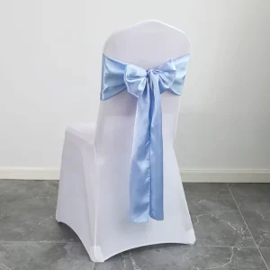 Satin Chair Bow Sash Bows Elegant Ribbon for Wedding Reception Banquet Decoration Party Supplies Chair Cover Tie Back Decor