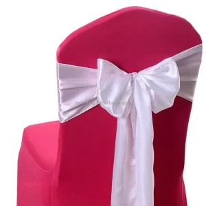 Satin Chair Sash Bow Tie for Wedding Banquet Chair Decoration