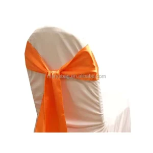 Satin Chair Sash with Finished Edges