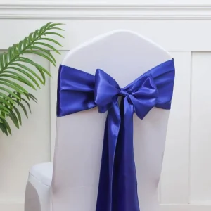 Satin Chair Sashes Bows Chair Ribbon 17x275cm Ties Back Sash for Wedding Party Events Banquet Chair Cover Decoration