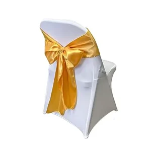 Satin Chair Sashes Bows for Wedding Reception Wedding Ties Chair Cover Sashes for Folding Chairs