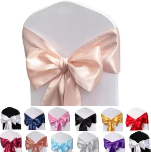 Satin Chair Sashes Elegant Premium Quality 6 X 108 Inch for Weddings Parties and Events
