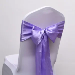 Satin Chair Sashes Tie Bows for Wedding Banquet Events Decoration Custom Satin Chair Bands