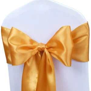 Satin Chair Sashes Ties Upgraded Chair Ribbons Bows for Wedding Banquet Party Christmas Baby Shower Events Decoration