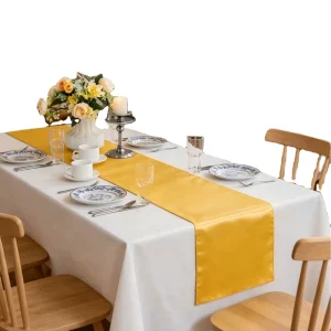 Satin Table Runner for Wedding Banquet Party Event Decoration Silky Smooth Tablecloth Runner Home Hotel Decor